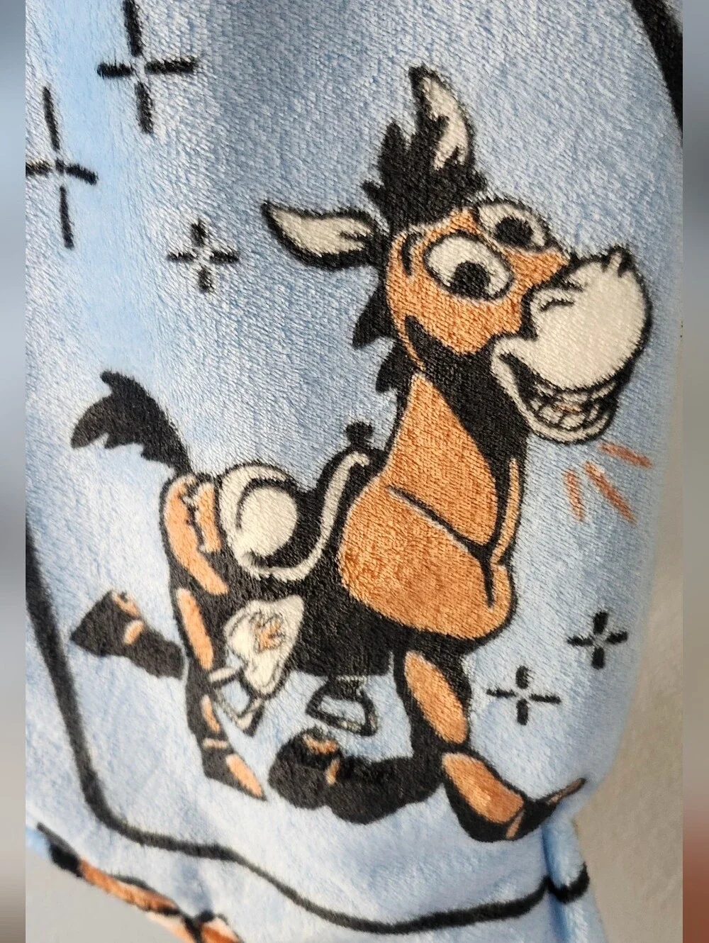 Toy Story 5 Light Blue Throw Blanket Woody & Bullseye